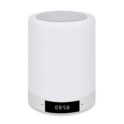 Bluetooth Speaker Alarm Clock LED RGB Dimmable Lamp Music Player