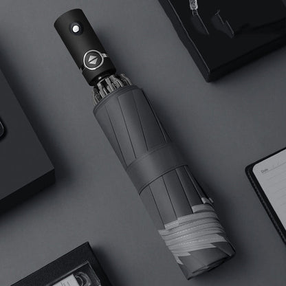 Reflective Stripe Reverse Led Light Automatic Umbrella