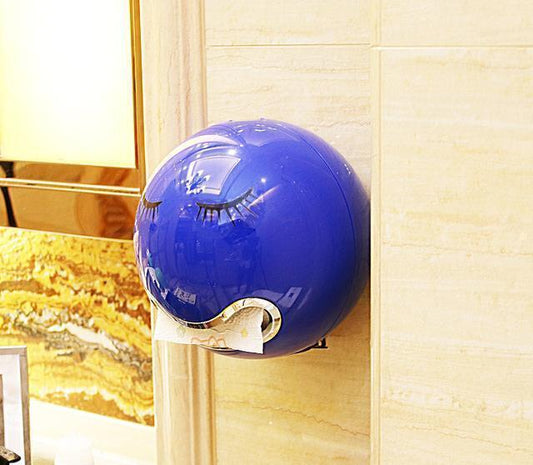 Ball Shaped Cute Emoji Waterproof Toilet Paper Box screw fixed